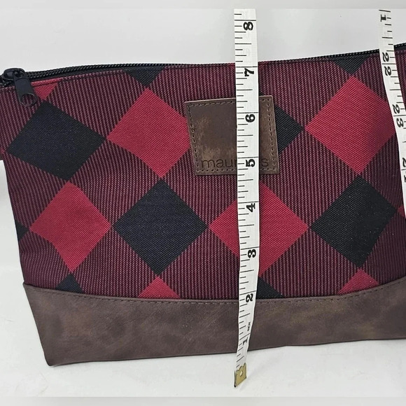 Maurices Red & Black Buffalo Plaid Toiletry Cosmetic Case-NWOT - Picture 9 of 13